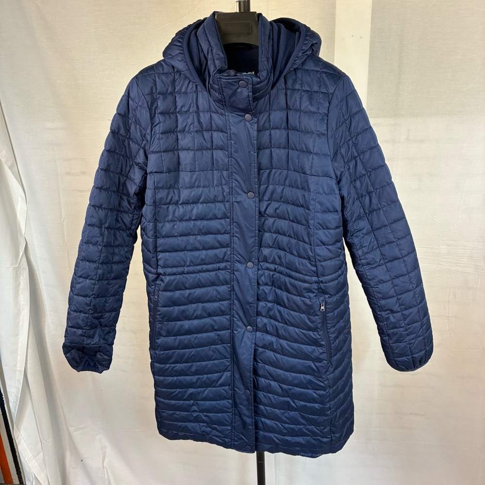 Lands’‎ End Long Ultralight Quilted Puffer Coat L 14-16